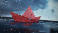 “Red Paper Boat” by Giuseppe Lucido
